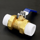 Deqi PPR ball valve double union hot melt ppr valve water pipe accessories Jingcang 4 points DN20 (brass yellow)