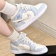 耐克（NIKE）Air Jordan 1 Mid AJ1 冰雪奇缘 轻便舒适防滑耐磨休闲运动篮球鞋 FB9892-670粉色 35.5