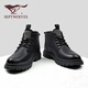 Sieben Wölfe Herrenschuhe Martin Boots Herren Sommer Neue nicht rutschfeste Kleidung-resistente High-Top-Lederschuhe Britisch-Stil BRITISCHE KOWNEHIDE OUDER OUDER AUSBEHALTSUSSUSSCHUS