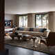 
TAZA sofa Italian minimalist fabric sofa Villa whole house matching living room series Light luxury module sofa combination Top Notch fabric VIP module 4 foot pedal V-class full leather