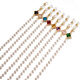 Cadena de gafas de cuello migado para mujeres, trébol de cuatro hojas perlas, auriculares cordón anti-pérdida, cadena de gafas de sol de moda, cadena de lentes de lectura, trébol de cuatro hojas de cristal transparente