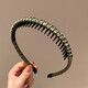 BARY REEF 2024 new style headband for women's face wash, special toothed anti-slip hairpin for hair, traceless broken hair braided headband, black - braided toothed hairband