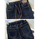 Yisi reduzieren elastische Taillenjeans für Frauen im Frühling und Herbst 2025 Neue Hoch-T-Taille Lose Hose Casual Large-Size Engy Wide-Big Hosen 1105 Hellblau S 80-95