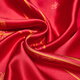 Shibeini Light Luxury Wedding Silk quatre pièces Set Big Wedding rouge 100% Mulberry Silk Liberd Set Silk Home Textile Knot 3897 1,8 mètres Style de feuille de lit (couverture de courtepointe 200x230cm)