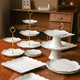 Jiayi Kitchen Decorative Dessert Table Display Rack Ornaments European Cold Dinner Tea Break Table Cake Dessert Tray Afternoon Tea Snack Rack Three-piece Set
