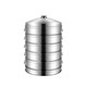Yanxing stainless steel pot steamer steamer household large capacity steamed buns double three multi-layer large steamer extra large commercial thickened hole shape (1 layer steamer + cover + ring) 40cm