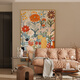 FACAI modern simple Nordic floral art hotel living room restaurant entrance decorative painting bedroom mural vertical version hanging painting