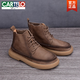Cartelo automne et hiver en cuir authentique Martin Boots Men's Top Layer Cowhide Houghtable Soft Sole Cuir Cuir Chaussures Automne Boots rétro Retro Men Couleur Coffee Couleur positive 40