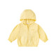 DAVE&BELLA summer children's UV-resistant tops, boys' light coats, girls' hooded sun protection clothes, children's casual outerwear, yellow 130 cm (recommended height 120-130cm)