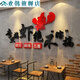 小龙虾店墙面创意广告贴纸玻璃酒吧餐饮饭馆夜宵烧烤肉 13662专业 大