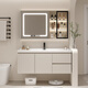 ORODEN 2025 crema Cerámica Integrada Basin Gabinete de baño Combinación de lavabo de lavado de lavado de lavavajillas