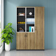 ZHONGWEI File Cabinet Staff Cabinet Bookcase File Cabinet Plate Glass Storage Wooden Office Cabinet Information Cabinet Three Doors 1.2 Meters