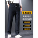PTPK high-end knitted cotton sports casual pants for men, loose autumn and winter new style plus velvet thickened business straight pants, trendy spring and autumn style, dark blue 2210 regular 2XL 155-168Jin Jin is equal to 0.5 kg