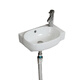Small apartment mini washbasin single basin wall-mounted bathroom balcony ceramic ultra-narrow ultra-small washbasin basin F type (52 long * 23 wide) hot and cold complete set + mirror