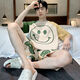 Arctic Velvet (Bejirog) Sommer-Herren-Pyjamas kurzärmelige Shorts Thin Style-Teenager können große Hauskleidung für Männer tragen.