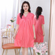 Dai Mingxuan nightgown for women in summer ice silk sexy pajamas for women in summer short-sleeved imitation silk cool lace V-neck home clothing XS831# green one size (suggested 85-145Jin [Jin equals 0.5 kg])