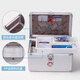 Jinlongxing aluminum alloy household medicine box small medicine box first aid box medicine lock storage box corporate medical box 9 inch