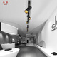 Boling led track spotlight ceiling light downlight ceiling rail light Nordic clothing store cob track light surface mounted small spotlight black _ 5W _ ceiling type positive white light 6000K