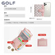 Golf (GOLF) short wallet for women fashion printed women's coin wallet multi-function card bag coin clip ticket bag portable handbag cherry pink apricot color