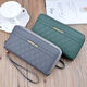 Knusprige Gruppe Neue Doppel-Reißverschluss Frauen Brieftasche Frauen Lange Mutter Brieftasche große Kapazität Kupplung Doppelschicht Multi-Card-Handy-Tasche Schwarz [Doppel-Reißverschluss]