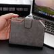 Tengge Gelsm men's wallet short card bag card package Student multi -function money clip individual creativity, large capacity, multi -card clip gray