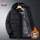 Woodpecker (TUCANO) middle-aged and elderly men's cotton-padded jackets, men's winter coats with velvet and thickening, autumn and winter grandpa's down-padded jackets, elderly cotton-padded jackets 888 sleeves with velvet - black M Recommended weight 85 - Jin Jin equals 0.5 kg