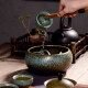 Rongshan Hall Scenic Ceramic Rock Raw Glaze Tea Washer Large Tea Residue Bucket Water Bowl Pen Washer Kung Fu Tea Set Accessories Tea Bowl Ceramic Rock Raw Glaze Tea Washer