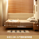 Cama de madera maciza original Moderna cama doble simple cama de roble tatami sin cama para la cabeza de apartamento pequeño lado de lado lateral cama l701y 1.2*2.0 metros - roble de una cama soltera - color de madera log