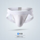 OLO large size men's double thong sexy low-waist tight three-dimensional bag shows a large new style male gay back hollow pure desire white M