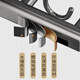 Moenbo towel rack full copper folding bath towel rack bathroom hole-free towel towel storage rack bathroom bathroom bathroom pendant 702 copper gun ash folding bath towel rack 70cm-double rod