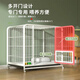 Dog cage small dog indoor stainless steel cage with toilet Shiba Inu Corgi pet cage dog fence thick and reinforced 96#956479cm simple white
