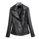 Zongchun Genuine Leather Jacket Women's Short Genuine Leather Jacket Spring and Autumn New Korean Style Versatile Lambskin Jacket Short Slim Motorcycle Jacket Black 3XL