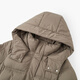 Aijutu Einfache, atmosphärische und modische lange Kapuze -Down -Jacke ewraj4n728a dunkelbraun 87 155/80a/s