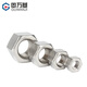 
Guwanji 304 stainless steel thickened nut hexagon nut screw cap large national standard GB6175 fastener M10 [5 pieces] thickness 9.5mm