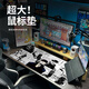 京噶印花电竞鼠标垫大号五条悟大漫画风桌垫男生电脑键盘垫子动漫 侧身 JH-694锁边防滑可水洗 3mm_800x300mm_否