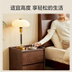 Jingdong Tokyo Home Furnishing Yue Maple Solid Wood Bedside Table Natural Rubber Wood Double Layer Storage Bedroom Storage Cabinet Walnut Color