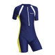 Zailu youth one-piece boxer swimsuit training quick-drying boys' primary school students fat children's swimsuit navy + swimming cap + earplugs nose clip L L35-40Jin Jin is equal to about 0.5 kg