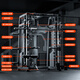 YANBO Smith Machine Commercial Comprehensive Trainer Bench Press Squat Rack Home Gantry Rack Multifunctional Fitness Equipment Bare Metal + 150KG Table + Stool Delivery Package Installation