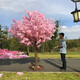Flower e flow simulated cherry blossom fake peach tree large plant simulated cherry blossom tree simulated peach blossom tree wishing tree peach blossom living room decoration round 2.5 meters high 2 meters wide