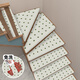 Little brown bear stair step mat self-adhesive stair mat non-slip household floor mat step sticker spiral staircase foot pad silicone mat to highlight the pattern - off-white + green self-adhesive bottom customization contact customer service non-refundable for quality issues