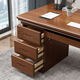 QUINCEGIRL2024 new solid wood desk thickened boss desk office with drawer lock single Chinese style thickened upgraded A walnut desk 1.4X0.7X0.75 meters