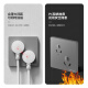 International Electrician switch socket panel inclined 6-hole six-hole socket three-three 86 type misaligned double three-hole 3-hole two-position three-pole power supply white 16A three-hole [Special for air conditioning water heater]