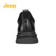 Jeep Herrenschuhe, niedrige Top-Martin-Stiefel 2024 Neuer Winter Britisch-Trendgeschäft Casual Herren dicker Lederschuhe schwarz 41