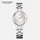 CK卡文克莱（Calvin Klein）Simplicity系列手表 简约时分针灰盘钢带女表 石英表 K4323185