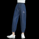 Pig Pitt (PIG/PETER) mosquito-repellent pants for girls in summer pants denim loose children's summer ice silk sweatpants casual big children's summer suit 5788 dark blue + 9905 white [set] 120 cm