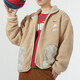 Nike (Nike) jacket men's 2025 spring new imitation lamb velvet outdoor fitness sportswear warm and comfortable stand collar casual clip FZ6194-126 light khaki new year model L