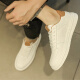 
Xingchangwang small white men's shoes thick sole comfortable and breathable trendy and versatile white casual men's sports running shoes student shoes Men's casual shoes - khaki 42