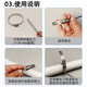 Min Hongshi Überwachung Hoop Halter Hoop Halter Hoop Streifen Vollstahl -Klemme 201 Edelstahl Hals Häuthop Telefonstange 100mm Ring 100mm
