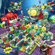 Haoleshuang kompatible Bausteine ​​und Pflanzen gegen Zombie Set Farm Labyrinth Combat Assembly Kinderspielzeuggeschenke 2024 neues Modell Crazy Backyard Einfache Version 687