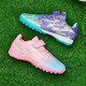 FEELACES football shoes TF broken nails small size Velcro training sports shoes for boys and girls training youth students exam competition 6195 mandarin duck pink purple broken nail 37 standard sports shoes size